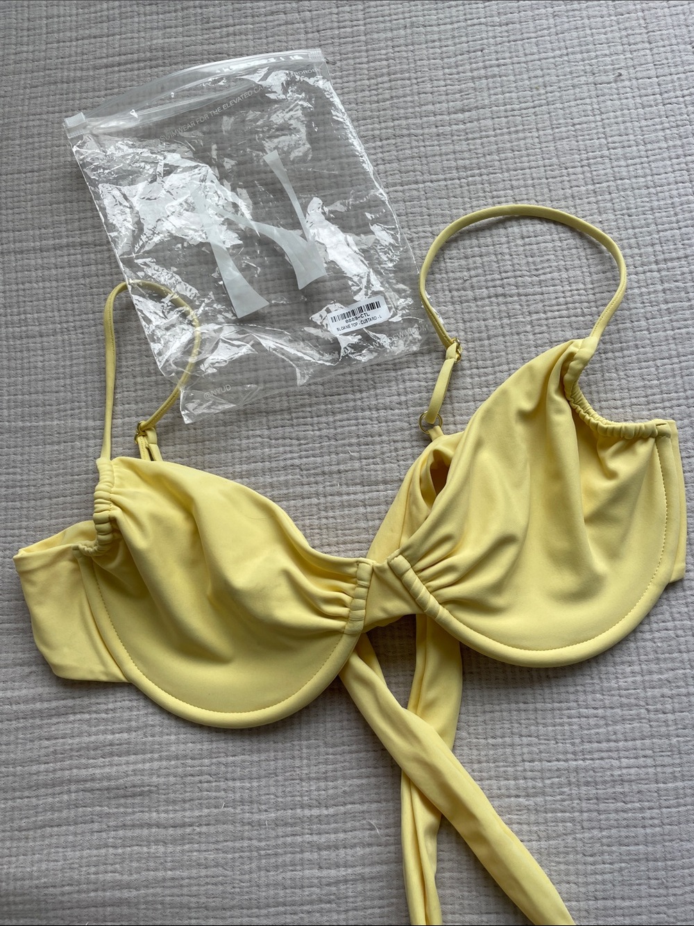 Nyud Underwire Bikini Top, Yellow